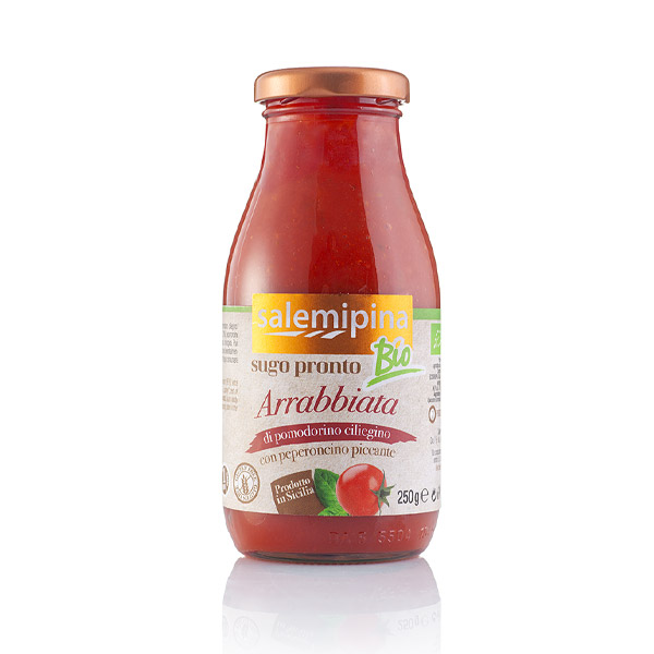 Sugo pronto di pomodoro ciliegino all'Arrabbiata (250 g) – salemipina